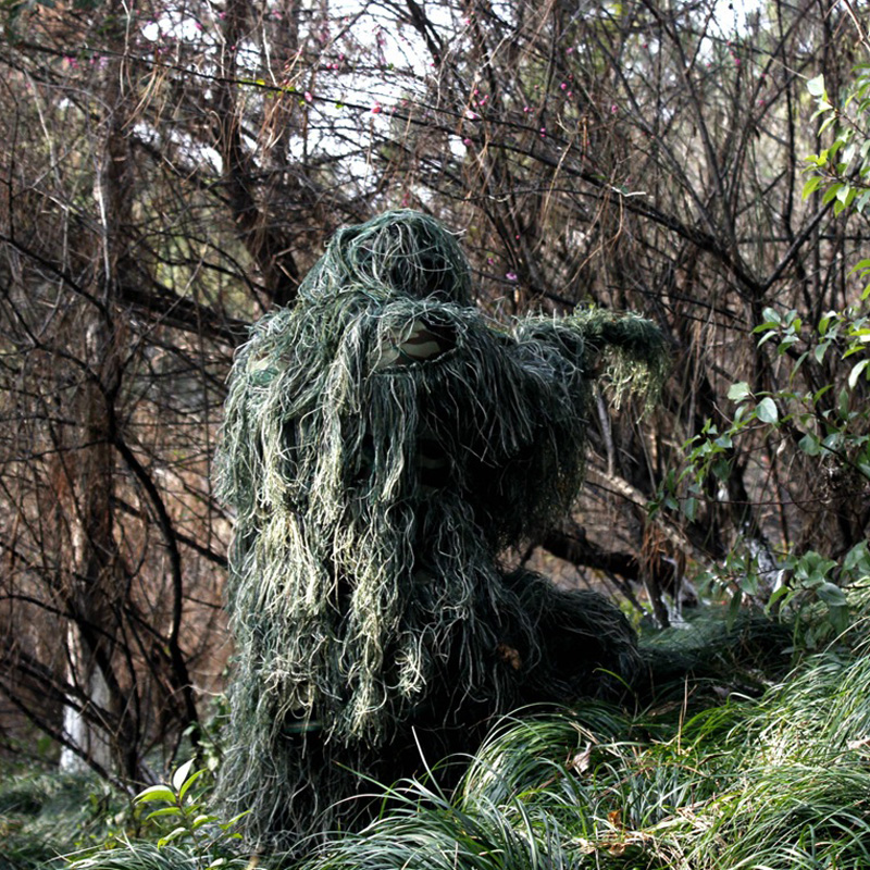 Ghillie Suit Woodland - Ophidian setelan kamuflase anak-anak dewasa pakaian