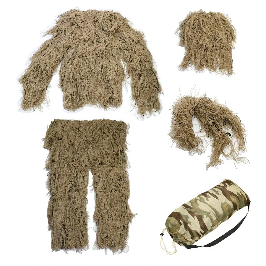 Ghillie Suit Woodland - Berburu Hutan 3D Camo Bionic Sniper