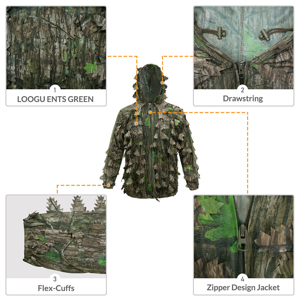 Berburu Luar Ruangan Dewasa Da - Ghillie Suit Woodland ulasan dan harga