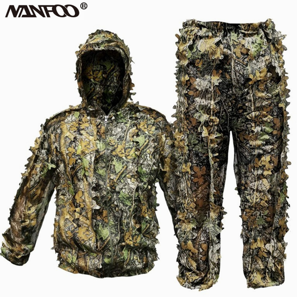 Pakaian kamuflase daun 3D dewa - Ghillie Suit Woodland ulasan dan harga