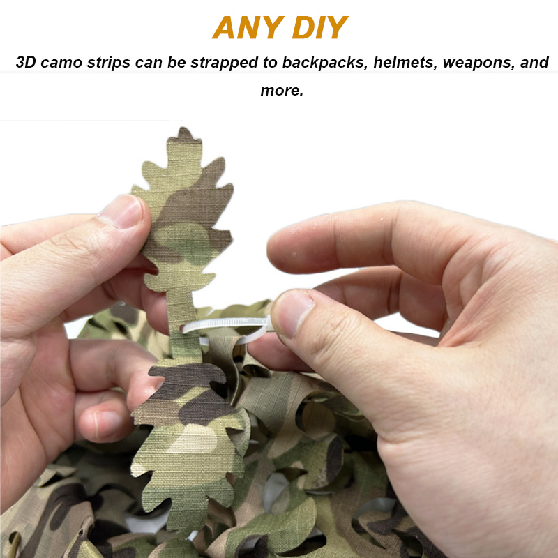 5 Buah/Set Strip Kamuflase 3D  - Ghillie Suit Woodland ulasan dan harga