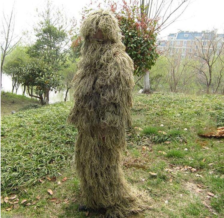 Setelan Ghillie Salju Putih 3D - Ghillie Suit Woodland ulasan dan harga