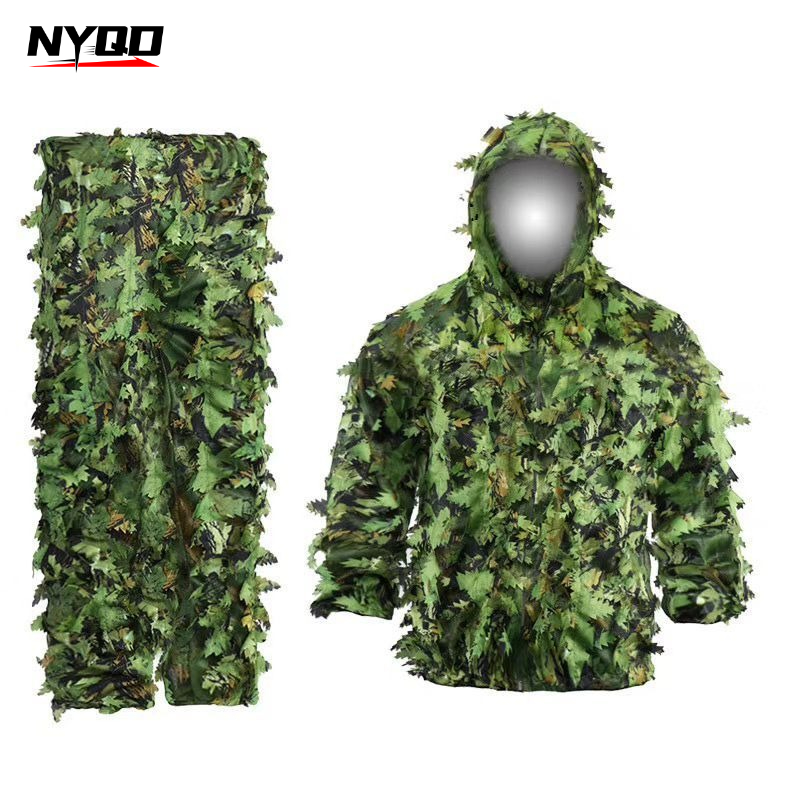 Pakaian Kamuflase Berburu 3D L - Ghillie Suit Woodland ulasan dan harga