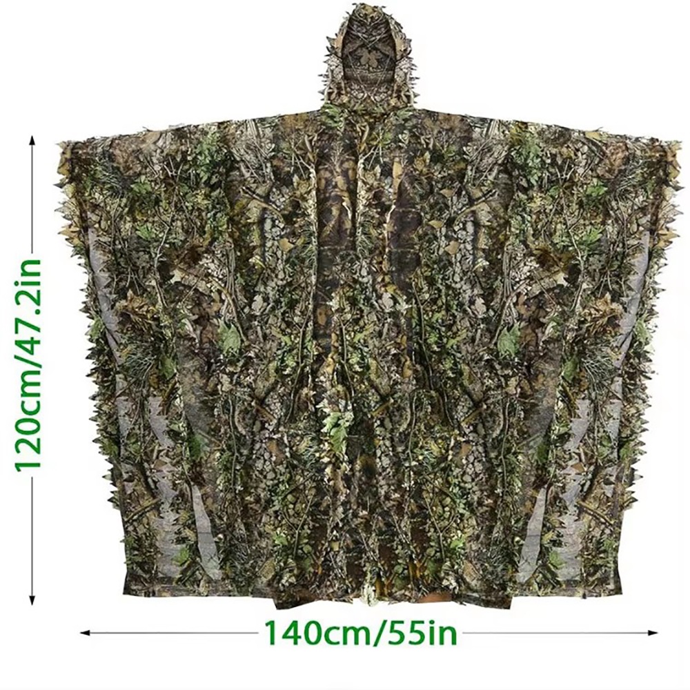 Kamuflase Ghillie Poncho 3D da - Ghillie Suit Woodland ulasan dan harga