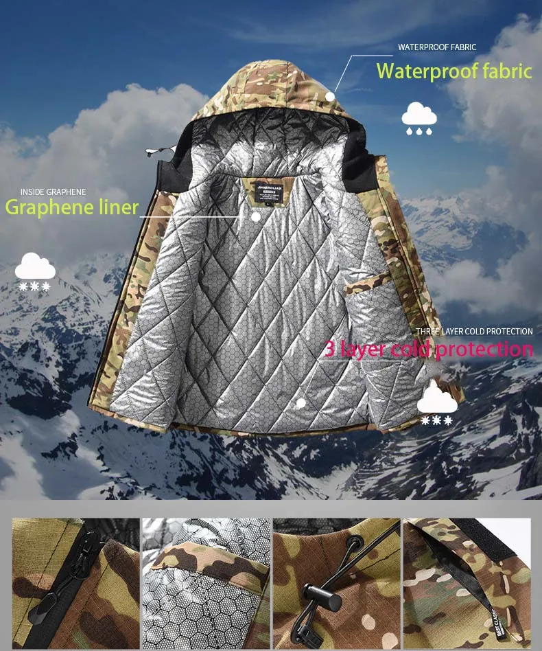 Jaket Taktis Pria Musim Dingin - Camouflage Hunting Jacket ulasan dan harga