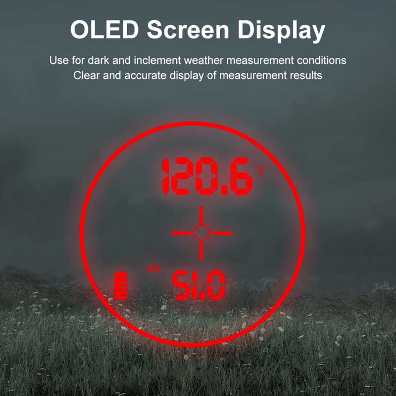 7x Amplifikasi OLED Layar Mera - Rangefinder Laser Hunting ulasan dan harga
